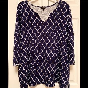 Talbots Navy blouse